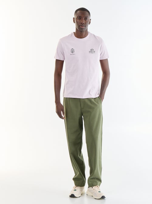 T-shirt met fantasieprint en korte mouwen - Kiabi