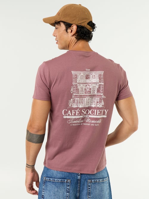 T-shirt met fantasieprint en korte mouwen - Kiabi