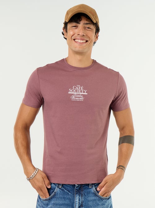 T-shirt met fantasieprint en korte mouwen - Kiabi