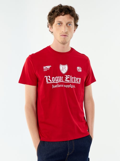 T-shirt met fantasieprint en korte mouwen - Kiabi