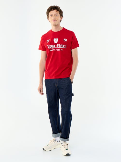 T-shirt met fantasieprint en korte mouwen - Kiabi