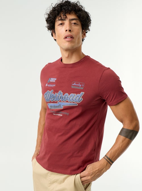 T-shirt met fantasieprint en korte mouwen - Kiabi