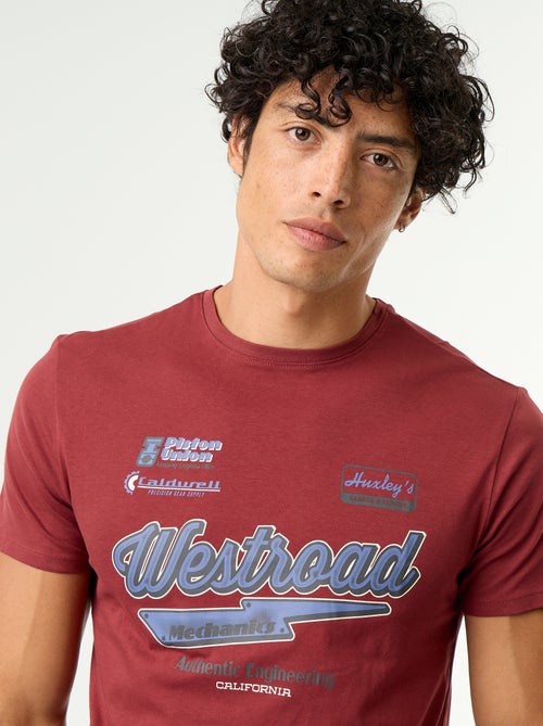 T-shirt met fantasieprint en korte mouwen - Kiabi
