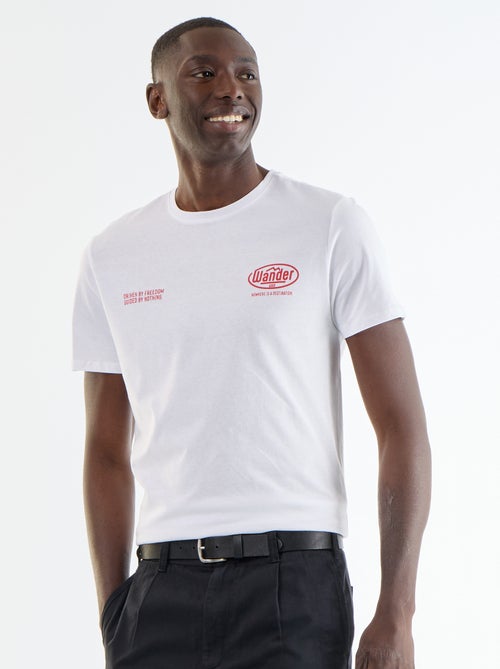 T-shirt met fantasieprint en korte mouwen - Kiabi