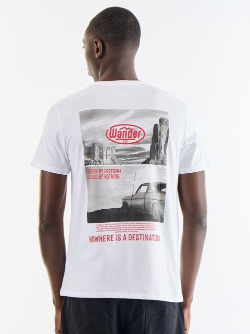 T-shirt met fantasieprint en korte mouwen - Kiabi