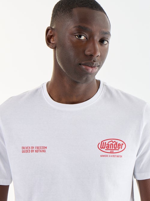 T-shirt met fantasieprint en korte mouwen - Kiabi