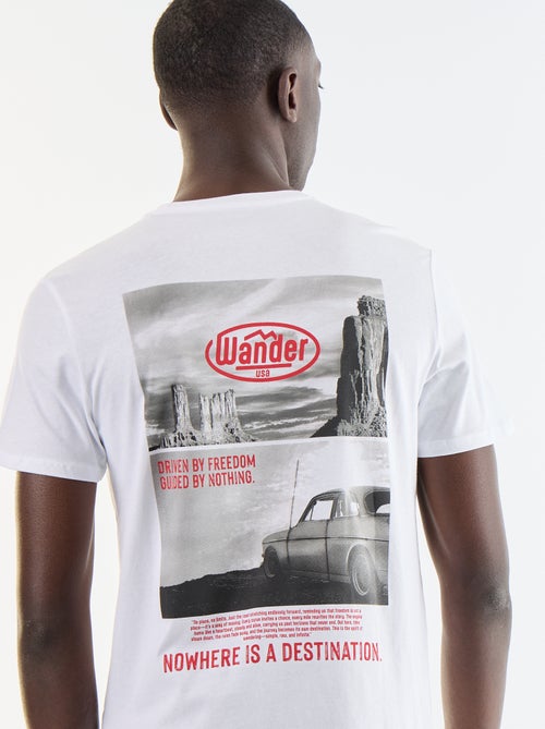 T-shirt met fantasieprint en korte mouwen - Kiabi