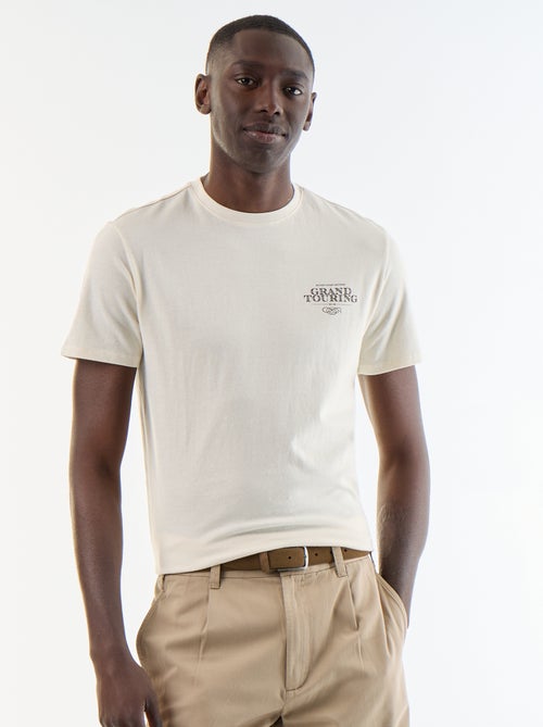T-shirt met fantasieprint en korte mouwen - Kiabi
