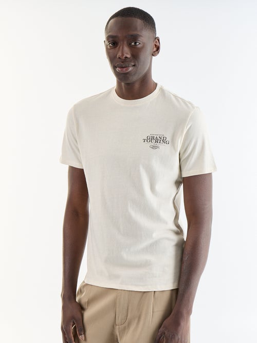 T-shirt met fantasieprint en korte mouwen - Kiabi