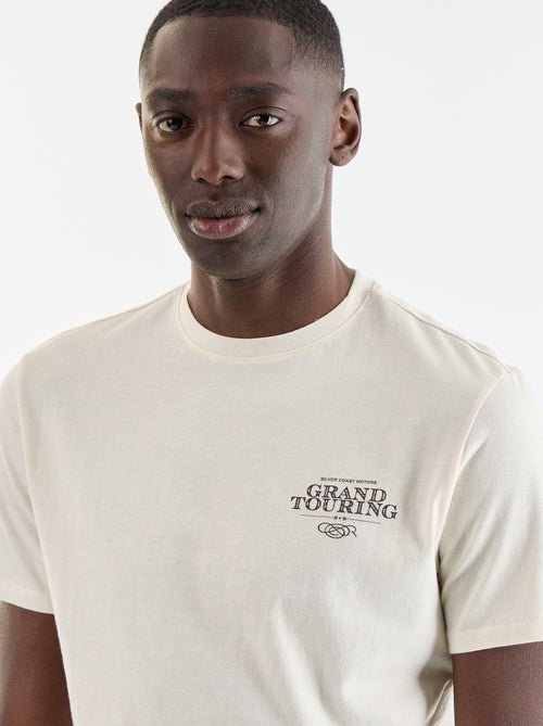 T-shirt met fantasieprint en korte mouwen - Kiabi