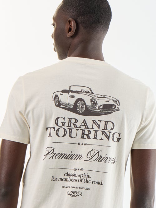 T-shirt met fantasieprint en korte mouwen - Kiabi