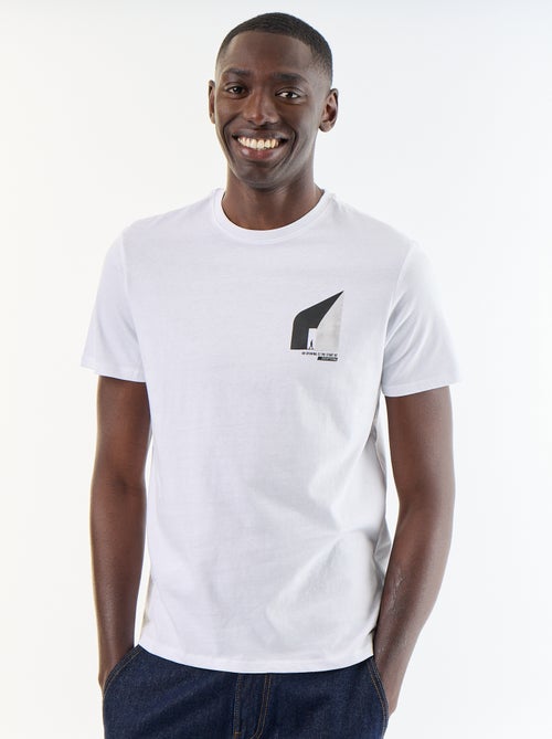 T-shirt met fantasieprint en korte mouwen - Kiabi T-shirt met fantasieprint en korte mouwen - Kiabi