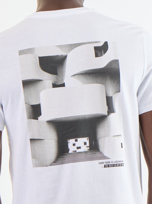 T-shirt met fantasieprint en korte mouwen - Kiabi T-shirt met fantasieprint en korte mouwen - Kiabi
