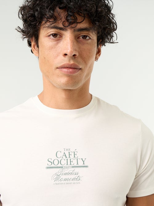 T-shirt met fantasieprint en korte mouwen - Kiabi