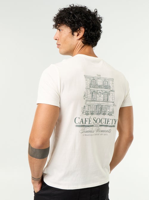 T-shirt met fantasieprint en korte mouwen - Kiabi