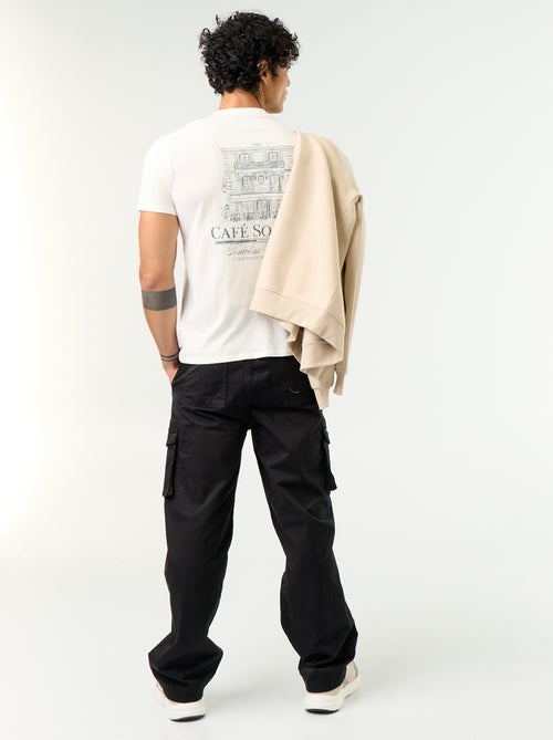 T-shirt met fantasieprint en korte mouwen - Kiabi