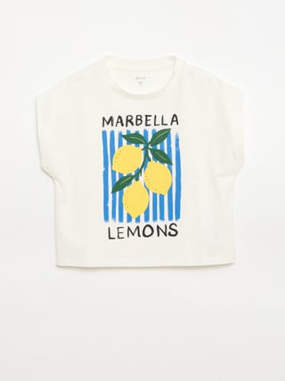 T-shirt met fantasieprint en korte mouwen
