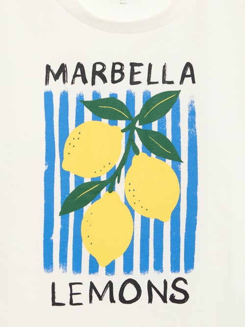 T-shirt met fantasieprint en korte mouwen - Kiabi