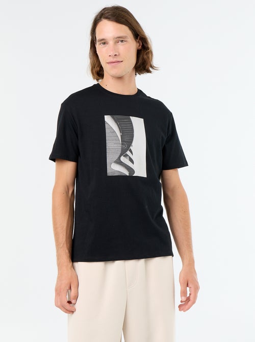 T-shirt met fantasieprint en korte mouwen - Kiabi