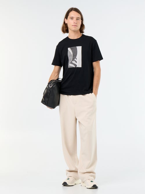 T-shirt met fantasieprint en korte mouwen - Kiabi
