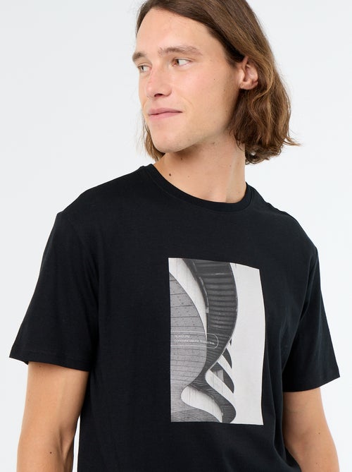 T-shirt met fantasieprint en korte mouwen - Kiabi