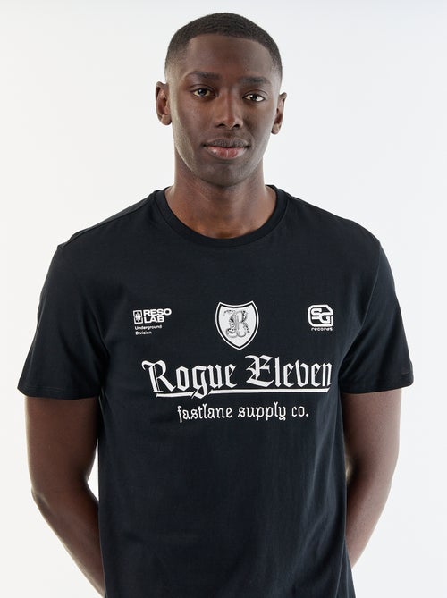 T-shirt met fantasieprint en korte mouwen - Kiabi