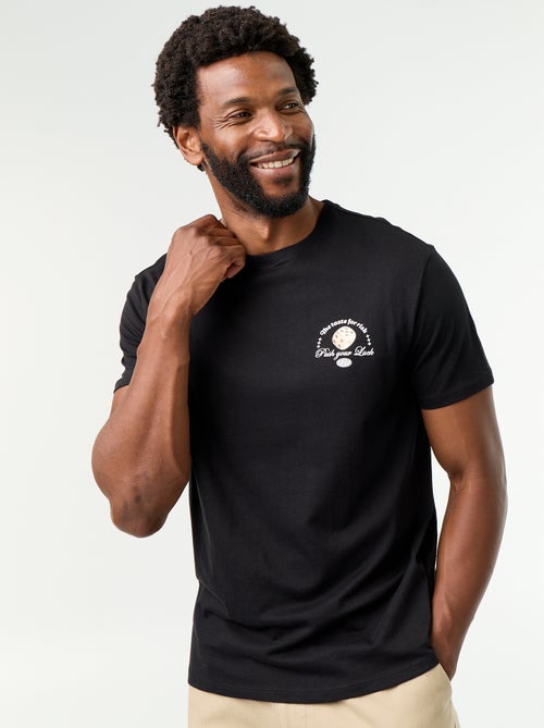 T-shirt met fantasieprint en korte mouwen - Kiabi