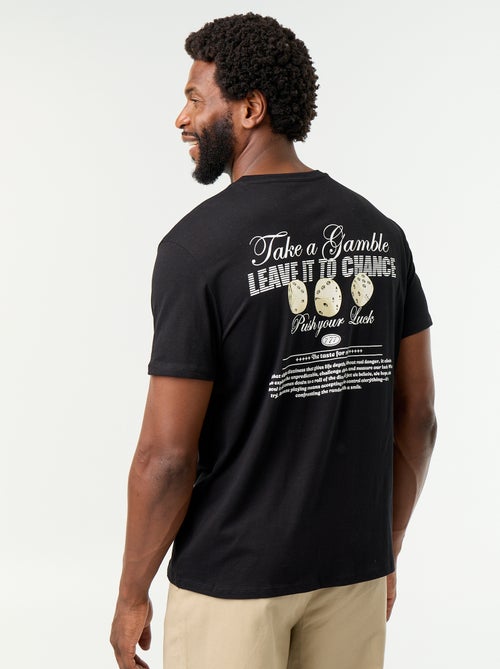 T-shirt met fantasieprint en korte mouwen - Kiabi