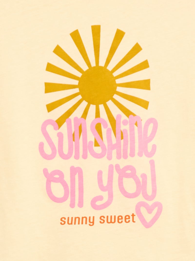 T-shirt met fantasieprint Geel - Kiabi