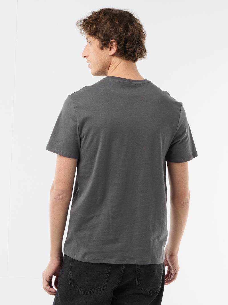T-shirt met fantasieprint Grijs - Kiabi