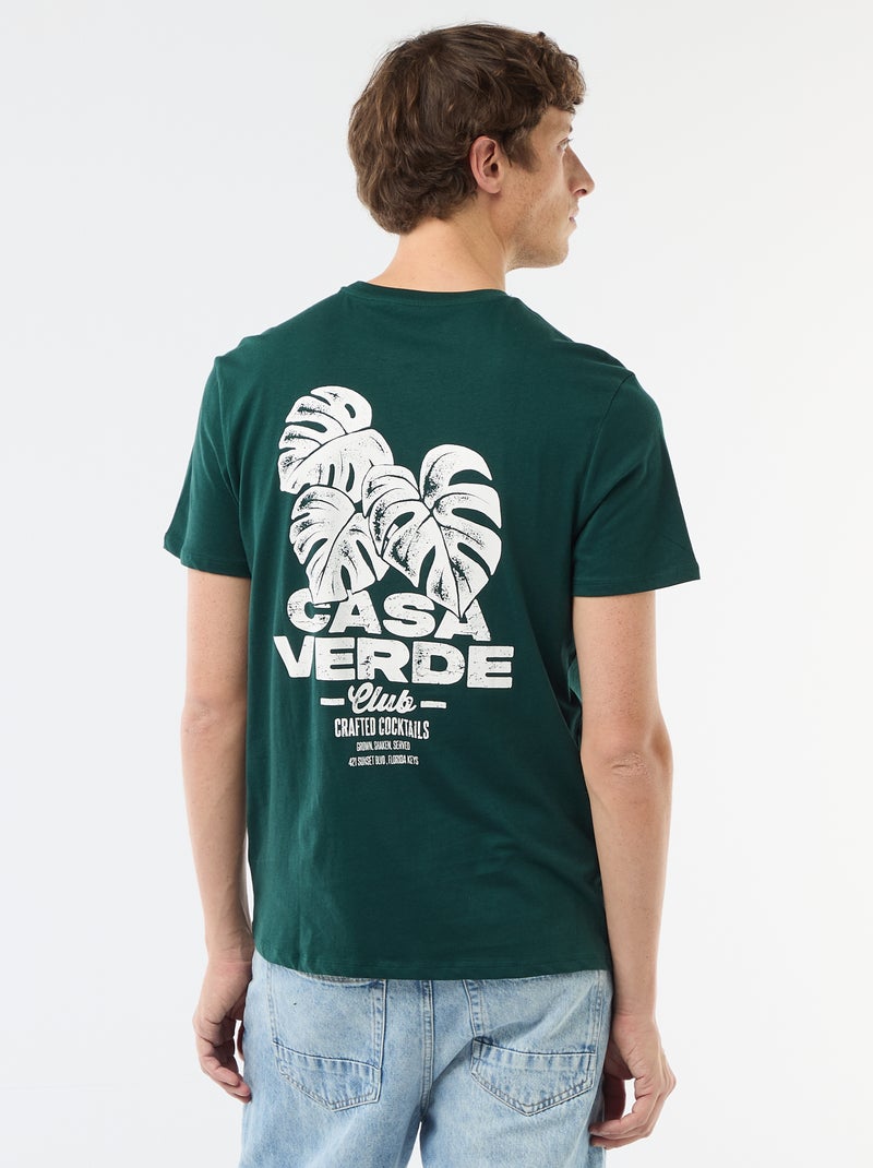 T-shirt met fantasieprint Groen - Kiabi