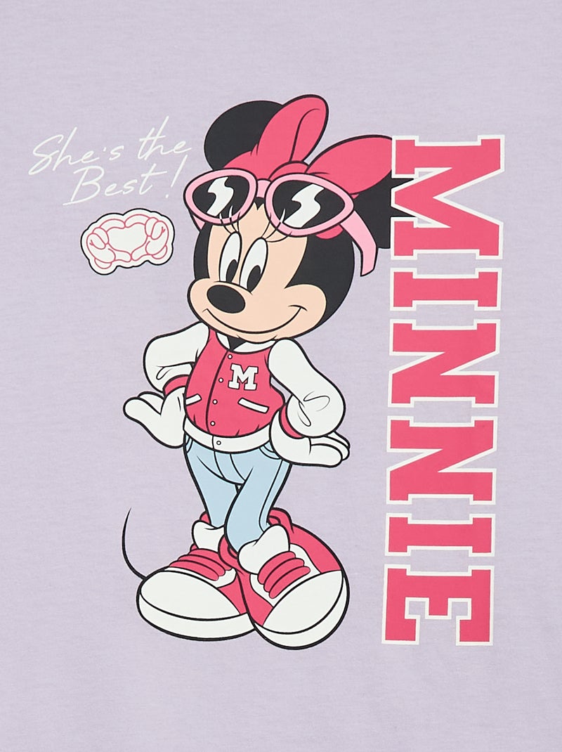 T-shirt met fantasieprint 'Minnie' 'Disney' Paars - Kiabi