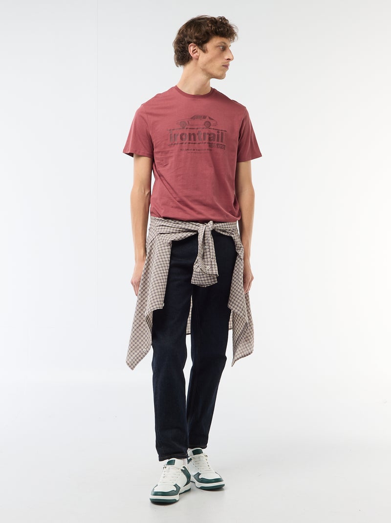 T-shirt met fantasieprint Rood - Kiabi