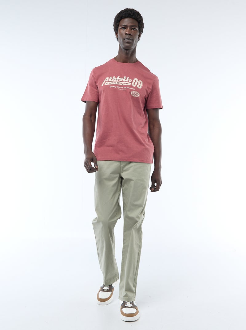 T-shirt met fantasieprint Rood - Kiabi