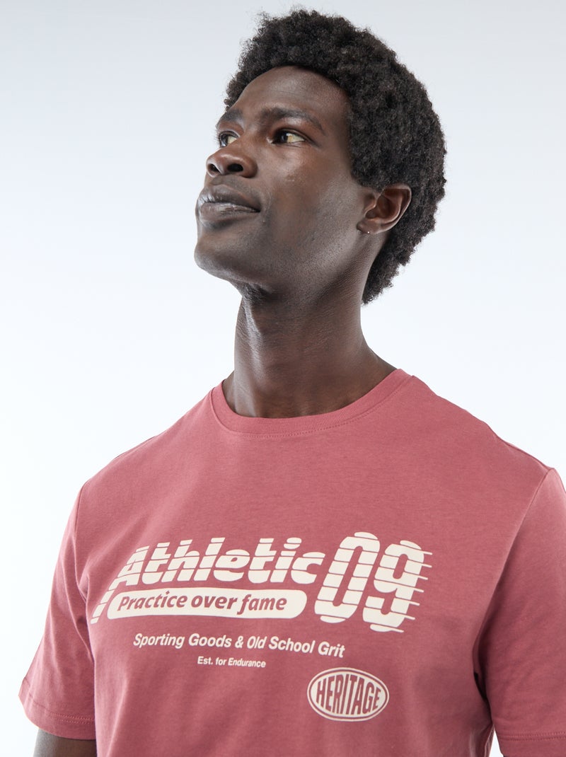 T-shirt met fantasieprint Rood - Kiabi