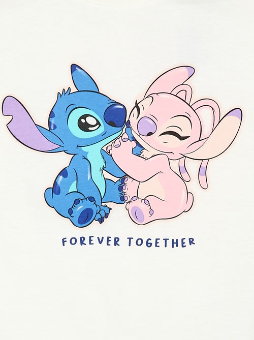 T-shirt met fantasieprint 'Stitch & Angel' - Kiabi