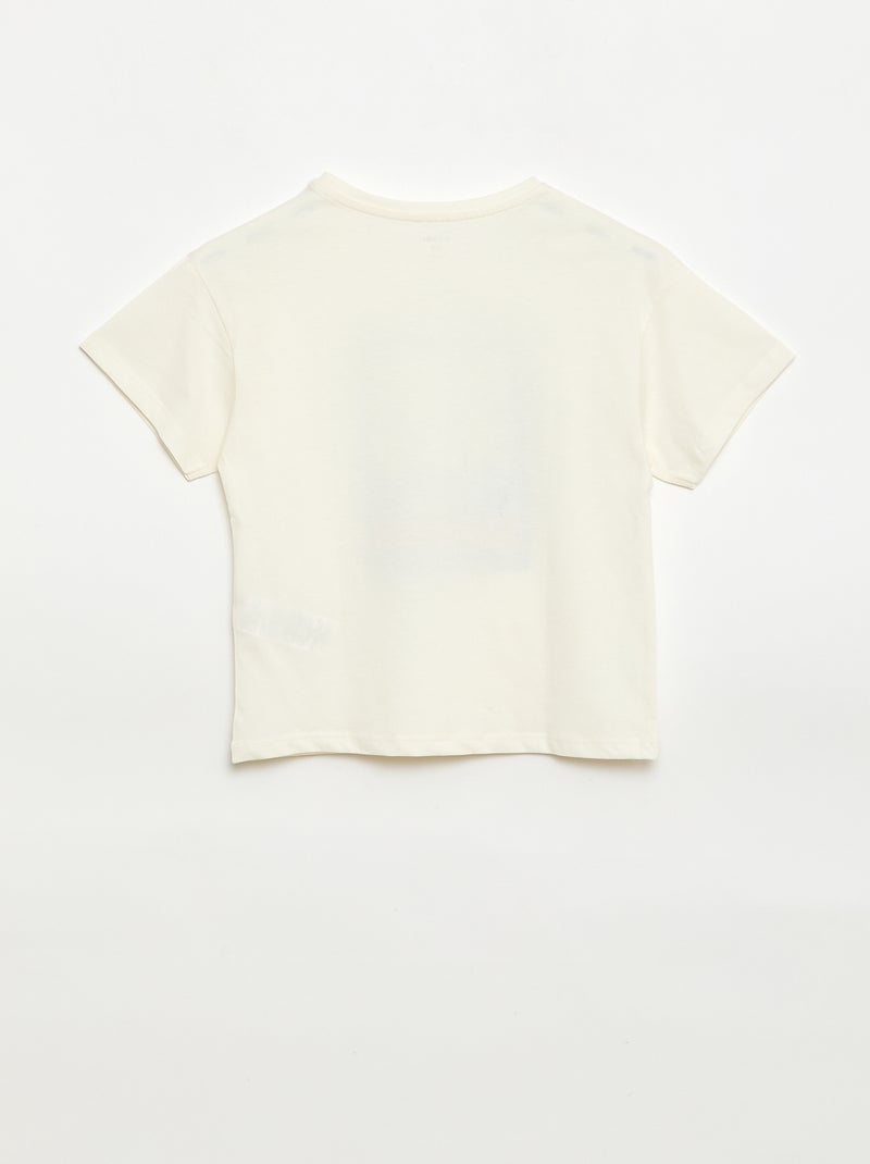T-shirt met fantasieprint Wit - Kiabi