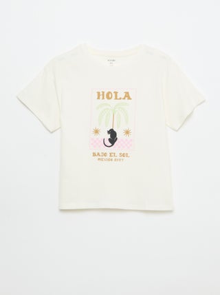 T-shirt met fantasieprint