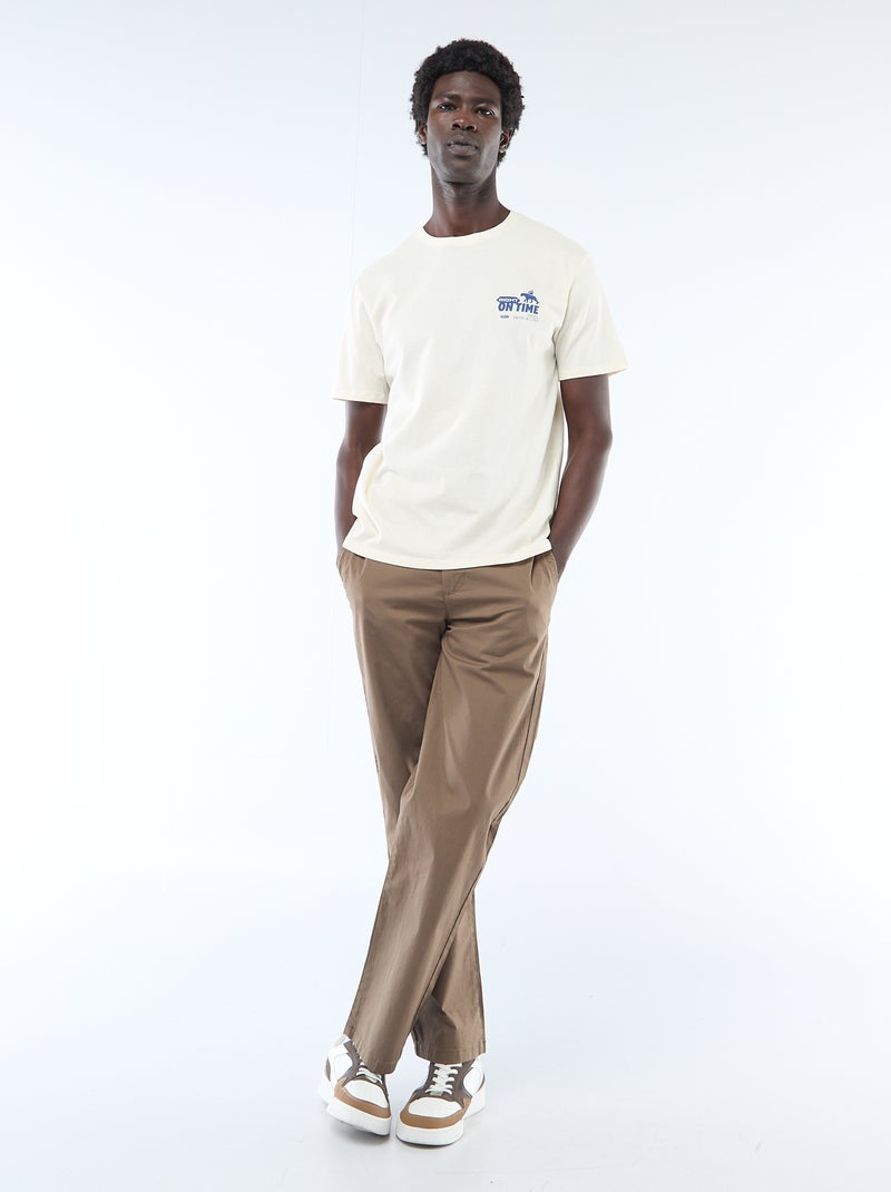 T-shirt met fantasieprint Wit - Kiabi