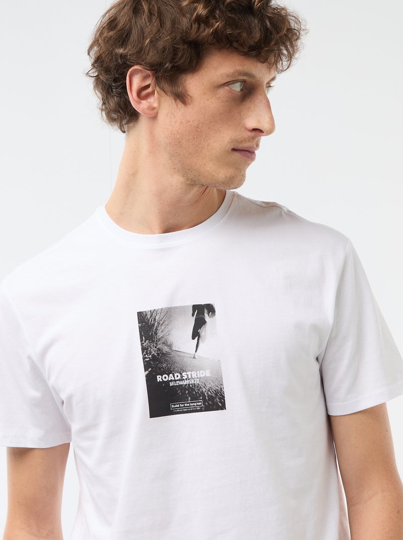 T-shirt met fantasieprint Wit - Kiabi