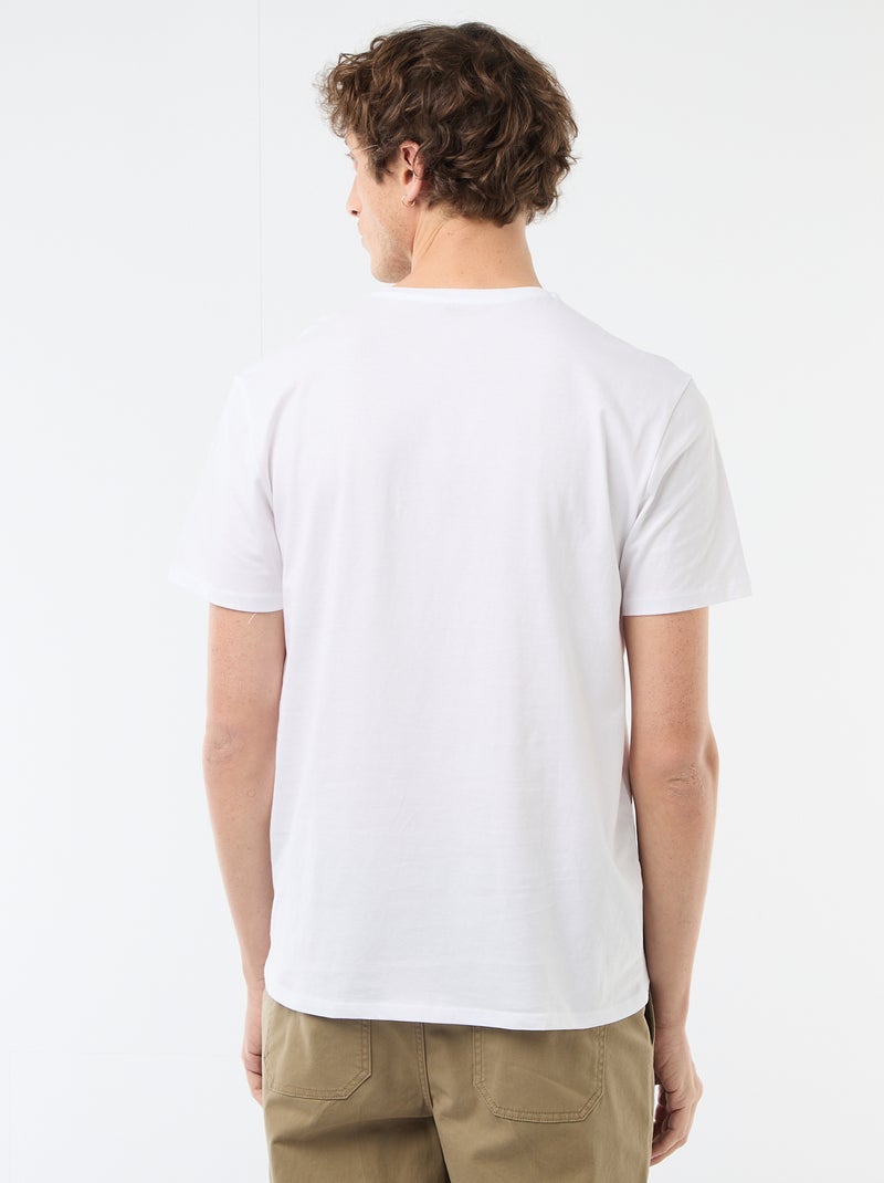 T-shirt met fantasieprint Wit - Kiabi