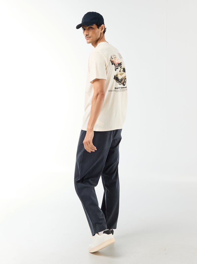 T-shirt met fantasieprint Wit - Kiabi