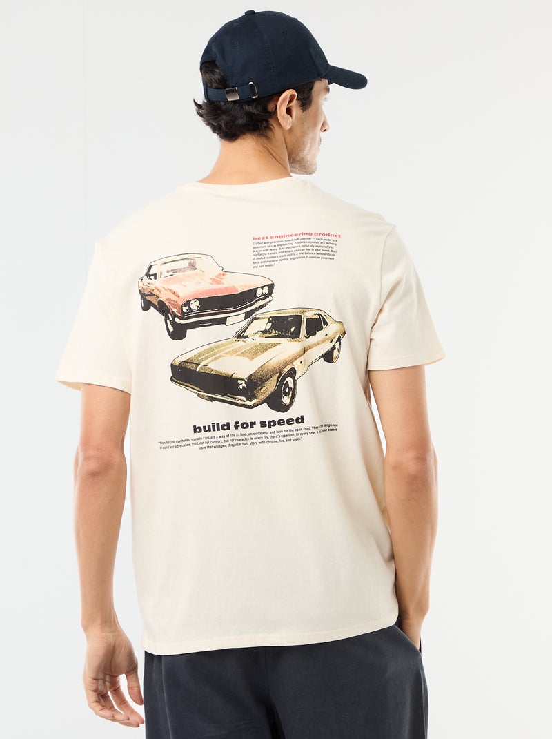 T-shirt met fantasieprint Wit - Kiabi
