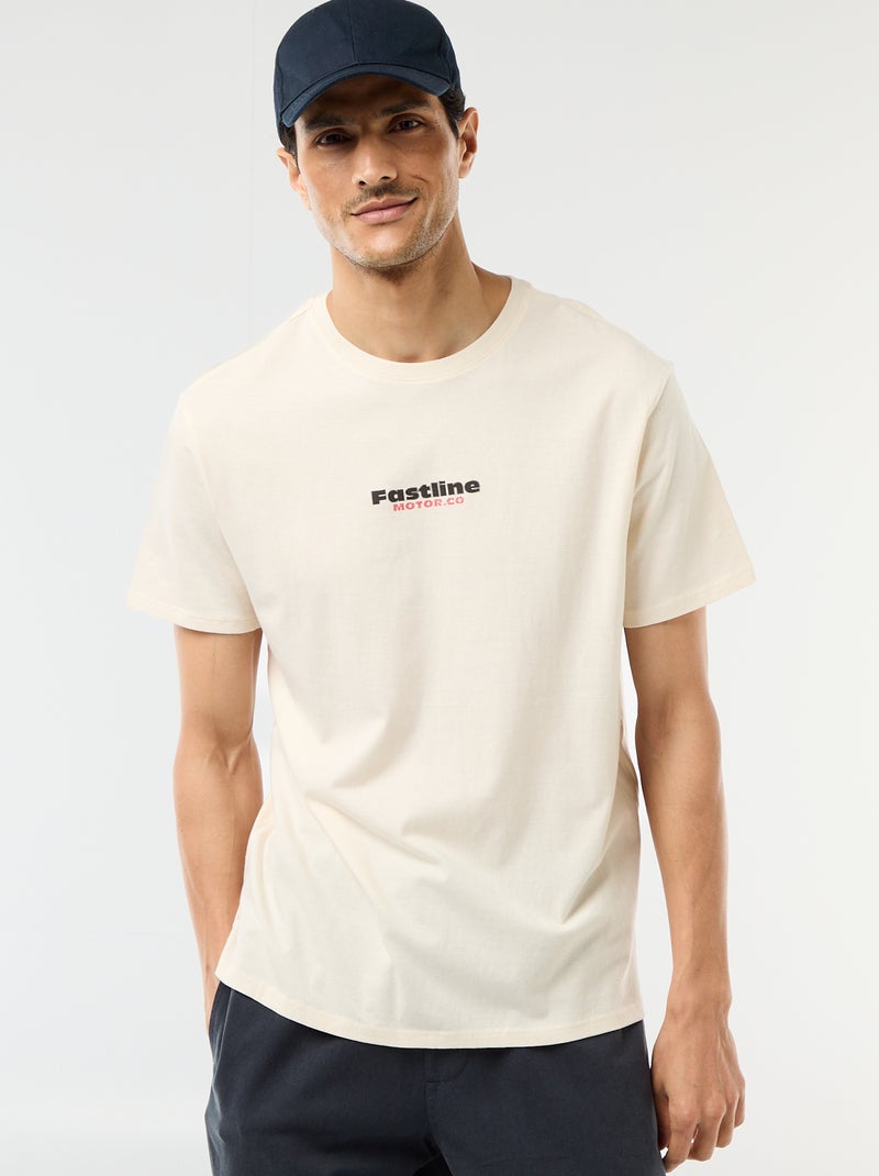 T-shirt met fantasieprint Wit - Kiabi
