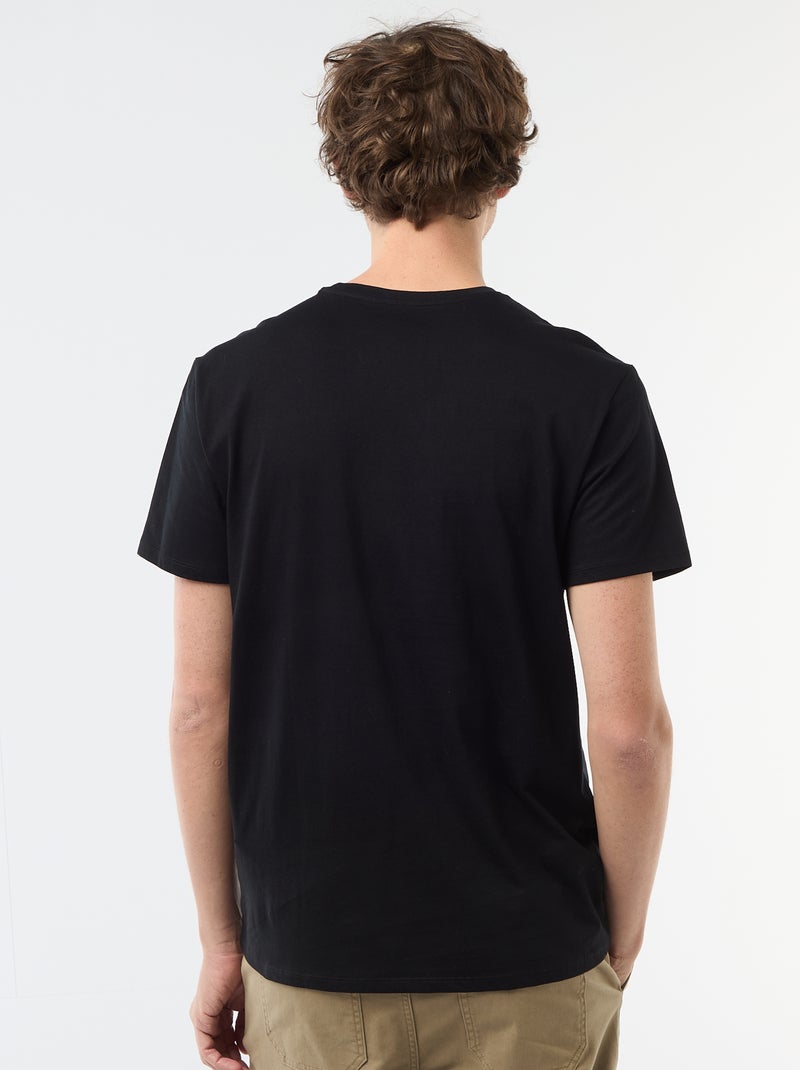 T-shirt met fantasieprint Zwart - Kiabi