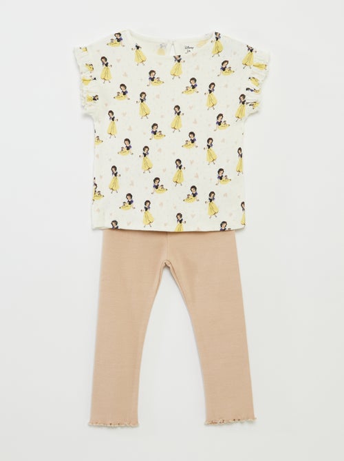 T-shirt met fijn ajourmotiefje + legging | 'Disney' - 2-delig - Kiabi