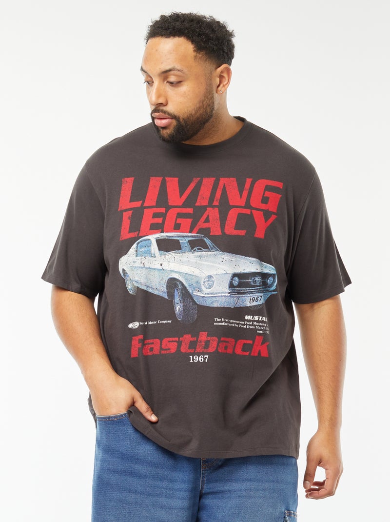 T-shirt met 'Ford'-print ZWART - Kiabi