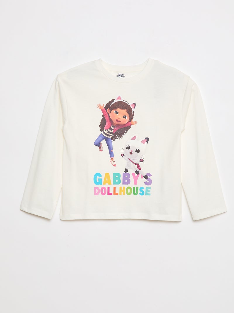 T-shirt met 'Gabby's poppenhuis'-print Wit - Kiabi