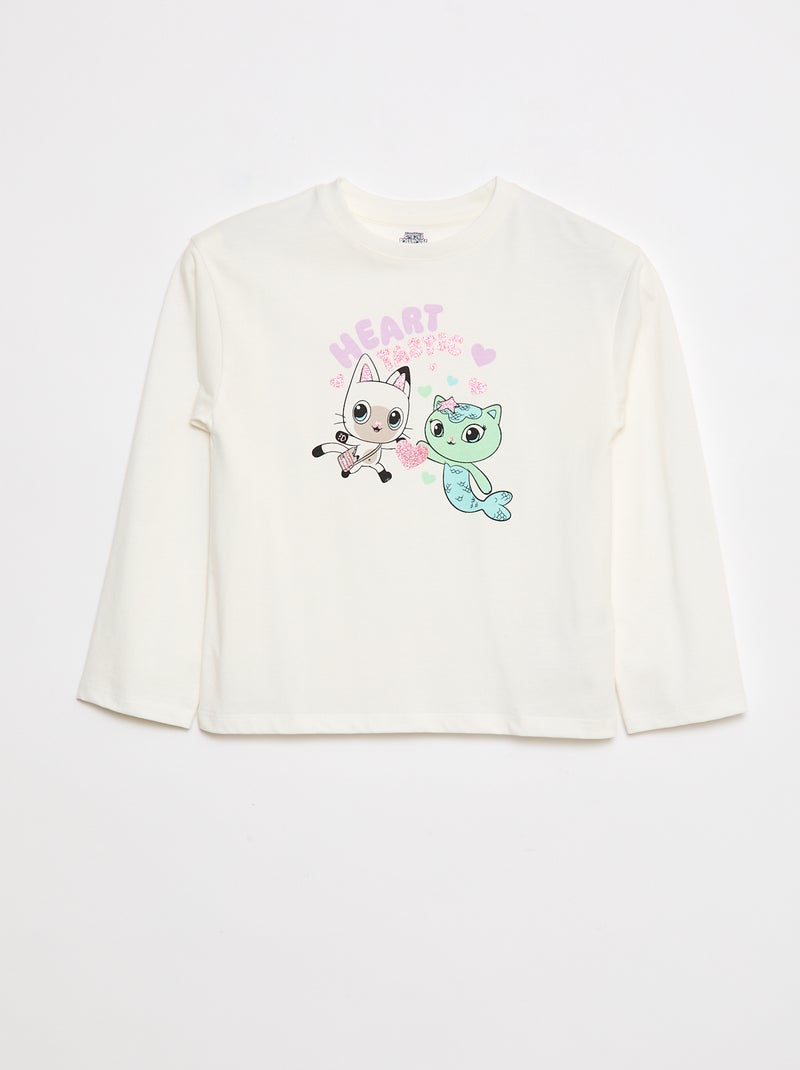 T-shirt met 'Gabby's poppenhuis'-print Wit - Kiabi