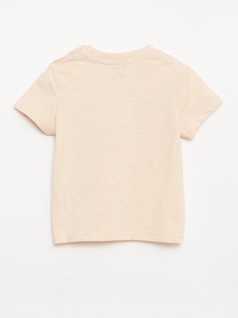 T-shirt met geanimeerde print Biege - Kiabi